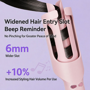 Fer à boucler automatique avec plus de 100 millions d'ions négatifs, coiffage à air froid et conception anti-brûlure pour tous types de cheveux - Product Image 3