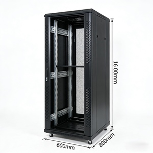 19 Inch 1640*600*800mm 1.6m Floor-standing Deep <strong>Model</strong> Server Cabinet, SPCC Steel with Coated Tempered Glass Door, in Stock. - Product Image 1
