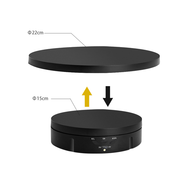 Hot 15CM 22cm Turntable Motorized Photography Rotating Display Stand 360 Degree Electrica Rotating Turntable with Remote