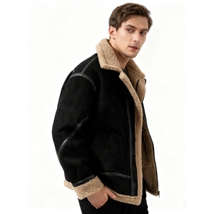 <span class=keywords><strong>Veste</strong></span> en <span class=keywords><strong>cuir</strong></span> velours suédé pour <span class=keywords><strong>homme</strong></span>, doublée polaire, épaisse, en <span class=keywords><strong>cuir</strong></span> et <span class=keywords><strong>fourrure</strong></span>, coupe ample, col oversize, manteau d'extérieur Sehe Fashion - Product Image 2