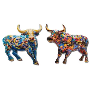 Custom 3d Printing Polystone Craft Bull Spanje Souvenir Koelkast Magneet Polystone Magneten