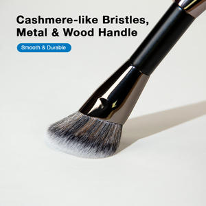 Brocha de Maquillaje 2 en 1 de Pelo Sintético con Mango de Madera, Doble Punta, para Base y Colorete - Product Image 5