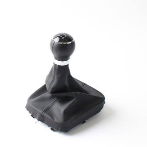 Poignée de levier de vitesse en cuir pour voiture, 5 ou 6 vitesses, pour Volkswagen Golf 5, design ergonomique - Product Image 2