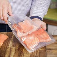 Sac d'emballage sous vide en plastique transparent imperméable PA/PE de qualité alimentaire de 28 cm * 40 cm, sac de scellage sous vide gaufré