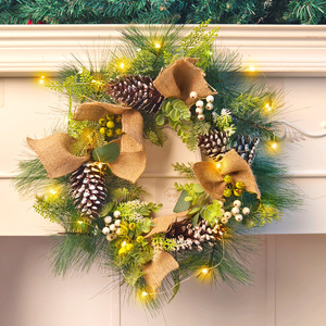 Guirlande <span class=keywords><strong>de</strong></span> <span class=keywords><strong>Noël</strong></span> <span class=keywords><strong>lumineuse</strong></span> à piles <span class=keywords><strong>de</strong></span> 45 cm, décoration <span class=keywords><strong>de</strong></span> fête illuminée pour une utilisation en intérieur et en extérieur - Product Image 1