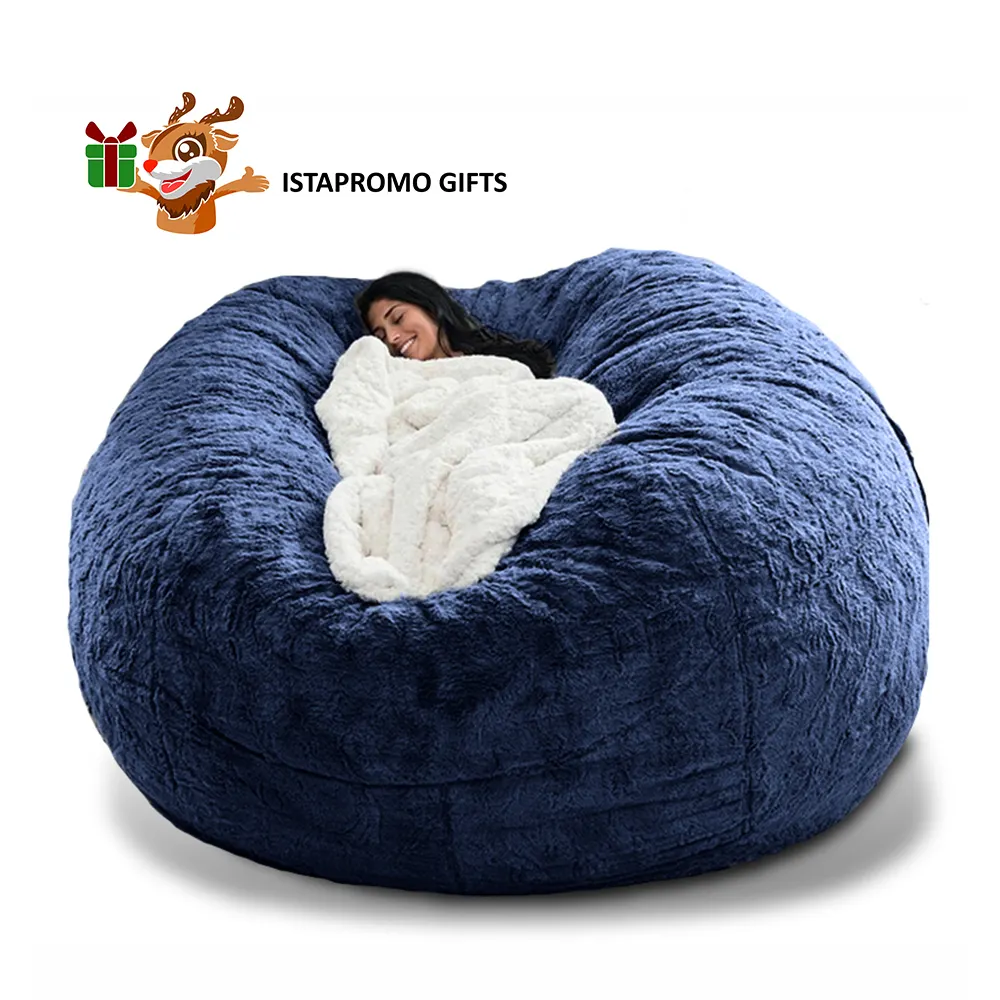 iStapromo Gifts Bean Bag Chair Giant flannel cover no filling Furniture bed Big Sofa bed 6ft beanbag Cover living room sofas