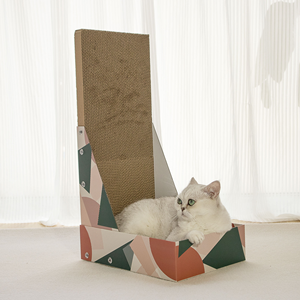 แผ่นลับเล็บแมวแนวตั้งแผ่นข่วนรูปแมวในบ้านรูปตัวแอลลูกบอลติดผนัง - Product Image 6