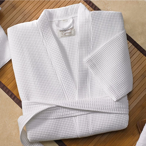 Wholesale 5 Star Luxury Kimono Hotel Spa Bath <strong>Robes</strong> Organic Cotton <strong>Waffle</strong> <strong>Robes</strong> for Summer - Product Image 4
