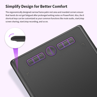 Tablette graphique à stylet sans batterie HUION H610X 8192 niveaux, tablette graphique pour la conception graphique et le dessin
