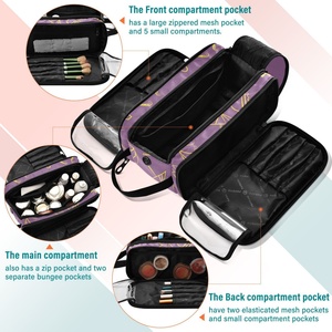 New Arrival Makeup <b>Bag</b> Double Layer Large Cosmetic Organizer <b>Bag</b> Travel <b>Accessories</b> Toiletry <b>Bag</b> Customs logo - Product Image 5