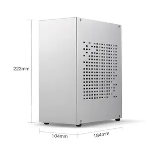 มาใหม่ล่าสุด A07 Mini ITX คอมพิวเตอร์เดสก์ท็อปอลูมิเนียมแชสซีขนาดเล็ก 1U แหล่งจ่ายไฟรองรับ Tower Genre