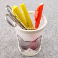 Nouveau design personnalisé détachable pp plastique bricolage porte-crayon/pot à brosse/conteneur de stylo