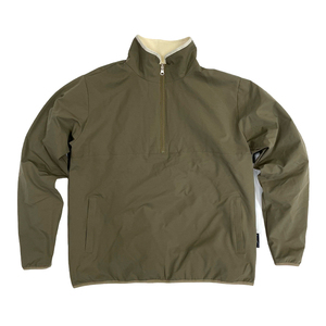 Vestes en molleton surdimensionnées à col montant et demi-zip, personnalisables, coupe-vent, chaudes, décontractées pour hommes, vente en gros - Product Image 2