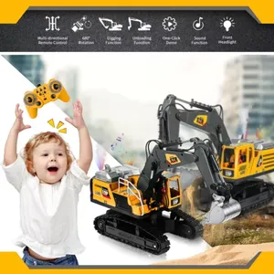 Ept 14-kênh hợp kim điều khiển từ xa máy xúc RC Digger với ánh sáng và âm thanh - Product Image 3