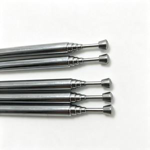 Antena telescópica retráctil universal de 5 secciones, giratoria 360 grados, 173-595 mm, 6 mm, para receptor de radio FM, <span class=keywords><strong>TV</strong></span> y estéreo - Product Image 1