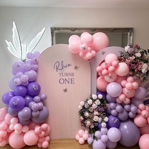 Bộ chuỗi bóng bay chủ đề tiên hoa bướm màu hồng pastel tím - Trang trí tiệc cho bé gái, đám cưới, sinh nhật - Product Image 4