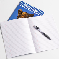 Cahier d'exercices pour étudiants du Ghana 18x24cm, ligné simple, 80 pages, couverture personnalisée, fournitures scolaires, vente en gros directe d'usine