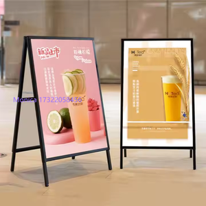 Fonte di fabbrica pieghevole Slide-In cartello Poster per la portabilità interna pubblicità di <span class=keywords><strong>Marketing</strong></span> cornice a Led In vetro sottile scatola luminosa - Product Image 1