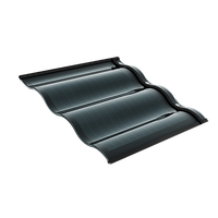 Tuile de toit courbe esthétique BIPV haute efficacité 32w 38w 45w système d'énergie solaire photovoltaïque à couche mince Tuiles solaires courbes personnalisées