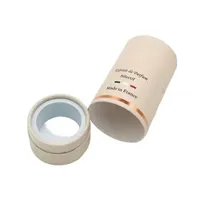 Boîte Cadeau Cylindrique en Papier Mat Brillant avec Embossage Or UV pour Parfum et Huile Essentielle