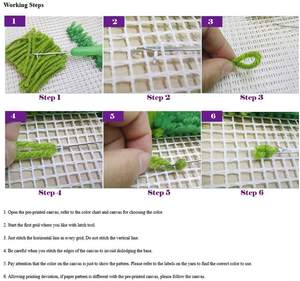 Tapis en <span class=keywords><strong>toile</strong></span> de 100x150 cm pour la fabrication de tapis au crochet, kit de bricolage pour la <span class=keywords><strong>broderie</strong></span>, tapis vierge pour le crochet - Product Image 6