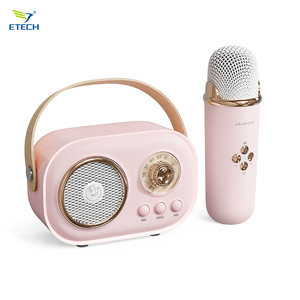 2024 yeni taşınabilir çocuklar Karaoke makinesi 10W için kablosuz hoparlör 2 UHF mikrofonlar LED ışıkları güvenli çocuklar için eğlenceli ev - Product Image 6