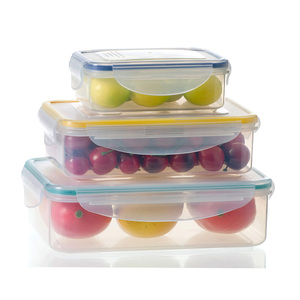 Contenedores de cocina herméticos rectangulares, contenedores de plástico para almacenamiento de alimentos, microondas, 3 en 1 - Product Image 2