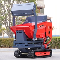 Mini Dumper en Oferta, Camión Volquete Diésel de 500 kg, Mini Transportador Hidráulico para el Transporte de Materiales de Construcción