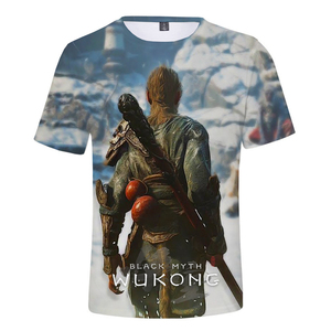 Camiseta Fitspi personalizada Black Myth Wukong, camiseta de manga corta para hombre, Jersey, venta al por mayor, proveedor de camisetas impresas Wukong - Product Image 5