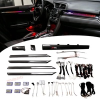 Kit de rénovation d'éclairage intérieur de voiture avec lampe d'ambiance LED pour Honda Civic 10ème génération, garniture en fibre de carbone
