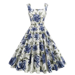 Robe d'été pour femme, imprimée, à bretelles, sexy, style bohème, idéale pour les vacances à la plage - Product Image 5