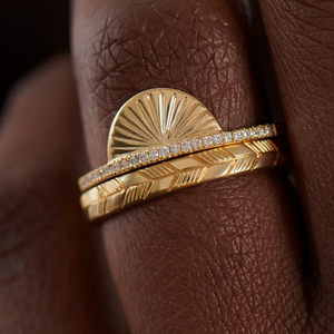 Custom logo Engraved 14k Rose Gold Plated Wedding 925 Sterling <strong>Silver</strong> Women Abstract <strong>Feather</strong> Engraving Small Band <strong>Ring</strong> - Product Image 6