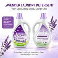 Détergent à lessive liquide écologique à la lavande et au citron, personnalisable, longue durée, pour vêtements, haute concentration