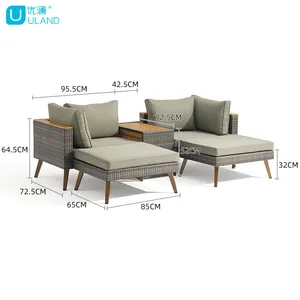 Bestseller Tuinbank Klassiekers Verwijderbare Rotan Plastic Rieten Sofa Set Rotan Outdoor Patio Rieten Meubels