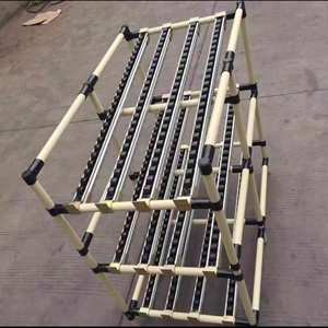 AOCHEN 산업용 조정 가능한 중력 롤러 선반 창고 보관용 스틸 플로우 랙 선반 시스템 - Product Image 4