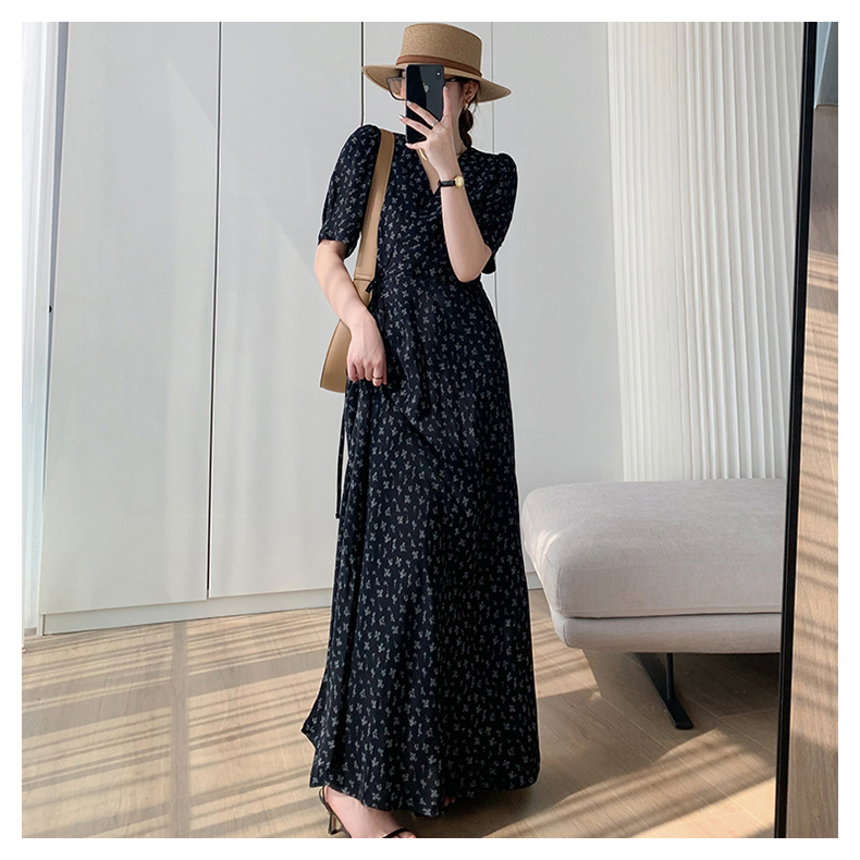 2024 Summer New Slimming Fashion Girls Party Dresses Temperament Black  French Holiday Dress Ladies Clothing for Women| Alibaba.com