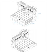 Ruteadora CNC Mejorada TWOTREES, Máquina de Grabado CNC 3018 para Carpintería y Metal, Control GRBL, Grabador PCB de 3 Ejes