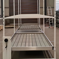 Étagère de culture mobile à double niveau pour plantes verticales, pour serre et intérieur