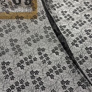 Tissu en dentelle brodée florale noire de haute qualité pour robe de soirée <span class=keywords><strong>femme</strong></span>, lingerie, Aso Ebi, robe de mariée, vêtements de mode - Product Image 1