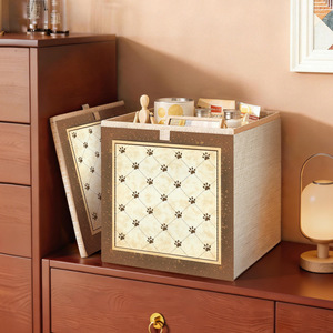 Panier de <span class=keywords><strong>rangement</strong></span> pliable en tissu épais européen, boîte de <span class=keywords><strong>rangement</strong></span>, panier à vêtements - Product Image 4