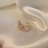 Clips d'os d'oreille en métal de perle de zircone vintage pas de boucles d'oreilles piercing corée simple sans trous d'oreille boucles d'oreilles manchette non percées