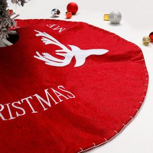Falda para Árbol de Navidad con Diseño de Alce, Decoración Navideña Roja, Artículos para el Hogar, Adornos Navideños - Product Image 4