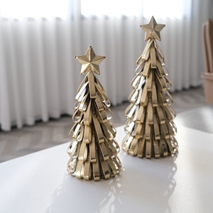 New Phong Cách Kim Loại Sắt Vàng Vòng Cơ Sở Bảng Top Cây Giáng Sinh Trang Trí Kim Loại Vật Liệu Sắt Cây Giáng Sinh - Product Image 3