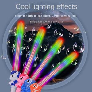 Nouvelles baguettes à bulles lumineuses LED avec eau à bulles de savon, Noël/Unicorn, épée à bulles électrique automatique <span class=keywords><strong>musicale</strong></span> pour enfants - Product Image 4