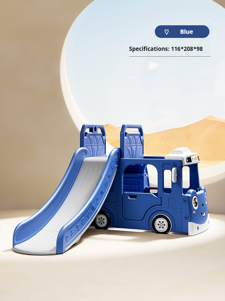 Tobogán con forma de coche azul