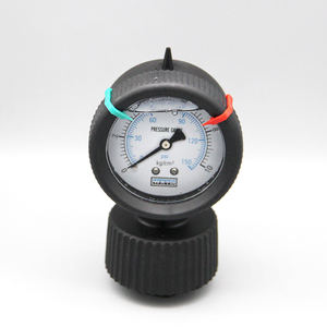 하이 퀄리티 플라스틱 다이어프램 공장 압력 게이지 <span class=keywords><strong>PP</strong></span> 다이어프램 압력 게이지 140PSI 액체 충전 압력 게이지 - Product Image 1