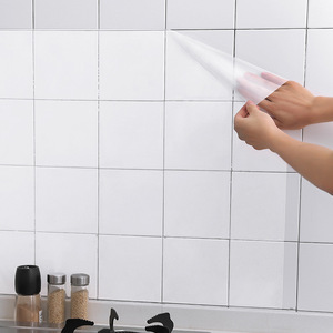 Autocollants muraux transparents anti-graisse pour crédence de cuisine, auto-adhésifs, imperméables, en matériau PET, rouleau de 60 cm - Product Image 4