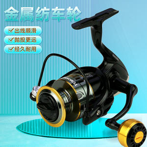 Carrete de Pesca Giratorio Totalmente Metálico para Pesca en Roca en el Océano, Carrete de Lanzamiento Largo con Estructura de Alta Resistencia y Diseño Duradero - Product Image 5