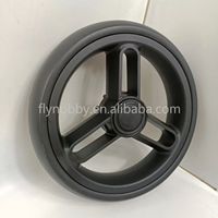 Pneus et roues de poussette pour bébé de 8 pouces, roues en plastique à rayons en mousse EVA, capacité de charge de 25 à 30 kg, dureté 55-60A