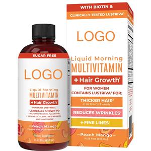 Vente en gros OEM Multivitamine liquide pour la croissance des cheveux Formule Premium Santé de la peau Complément alimentaire liquide pour la croissance des cheveux pour les femmes - Product Image 6